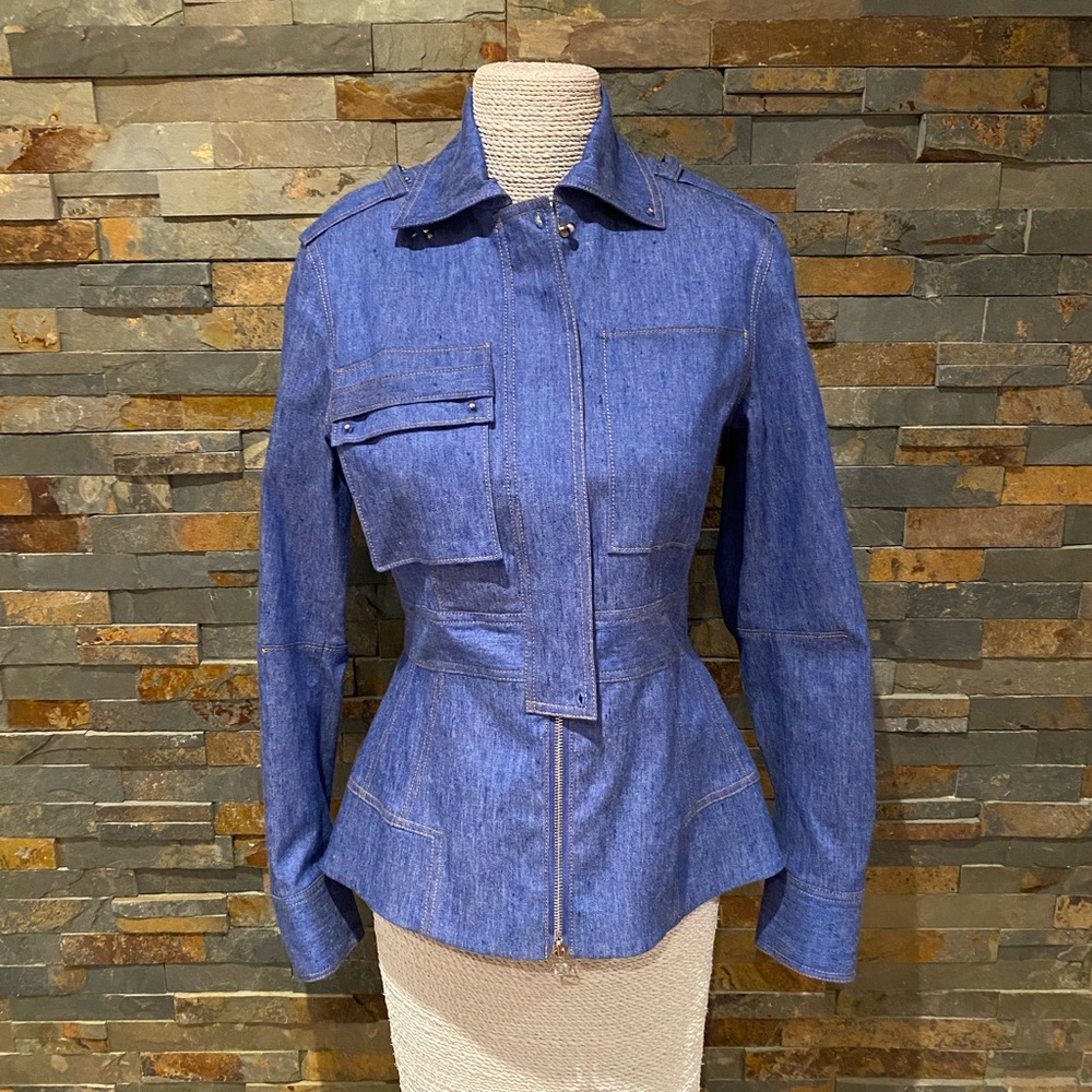 10 Crosby Derek Lam Denim Peplum Jacket (Multiple sizes) NWT